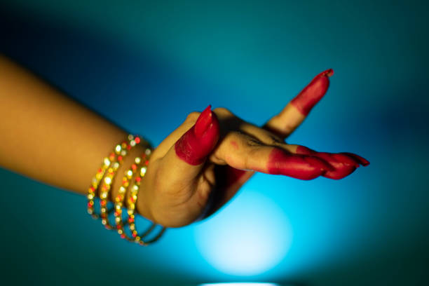istock mudras or gestures of bharatanatyam dance 1257067073