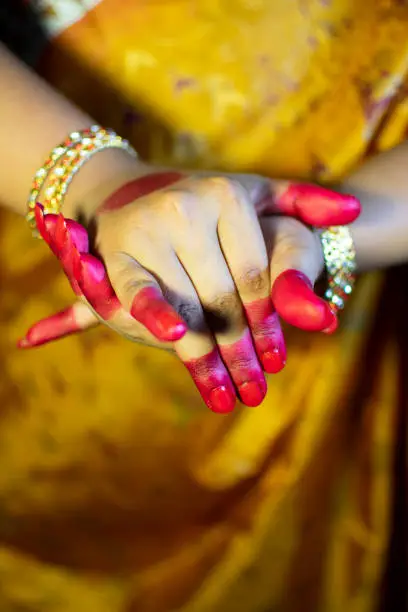 Photo of mudras or gestures of bharatanatyam dance