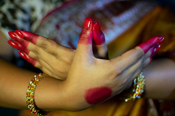 istock mudras or gestures of bharatanatyam dance 1257067134