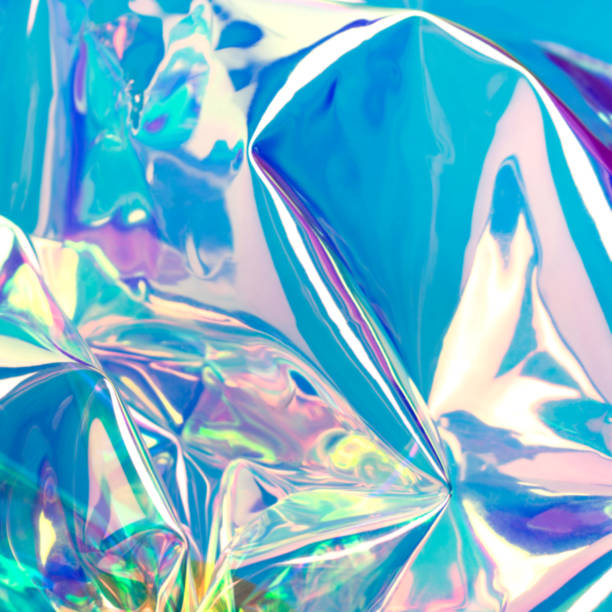 istock Blue neon futuristic background. Blur glowing hologram. 1257067252