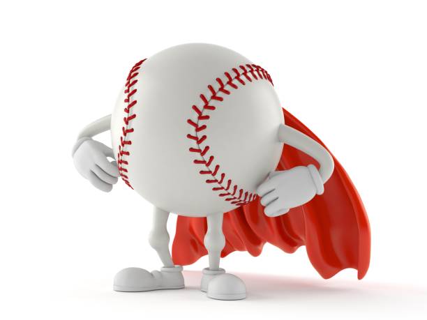 3d render of a baseball character with a clapperboard