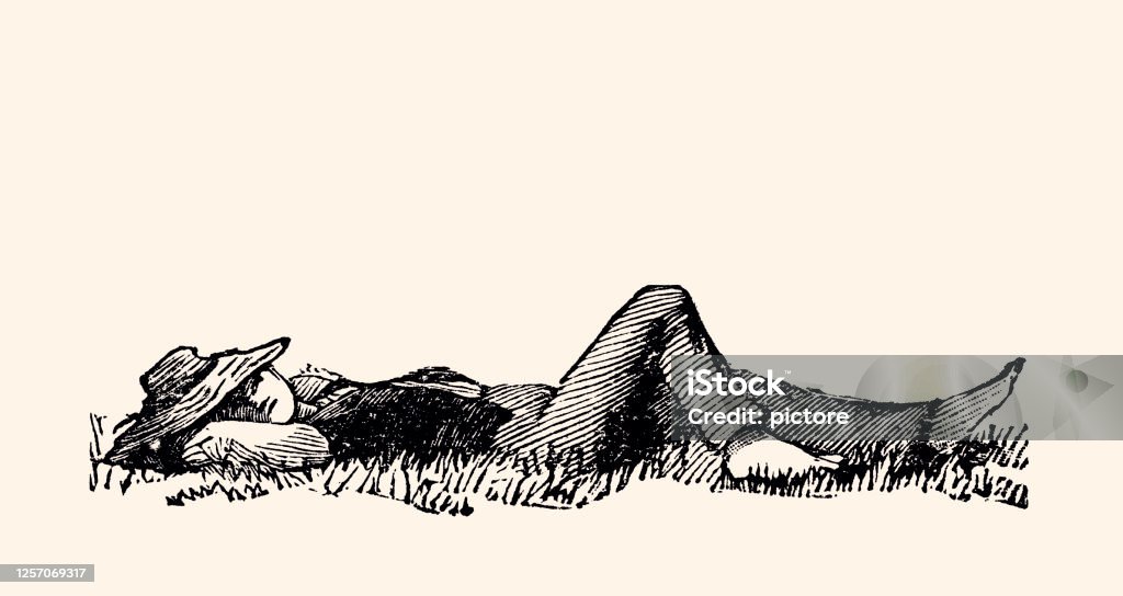 Napping Example Stock Image Napping Stock Illustration - Download Image Now - Sleeping, Etching ...