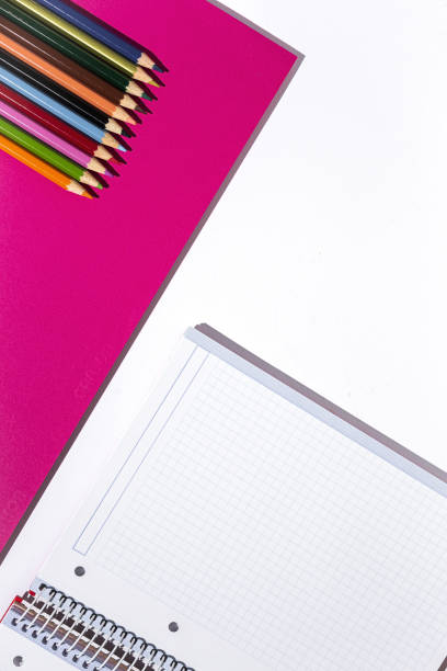 istock Back to school supplies, notebooks, colored pencils 1257069738