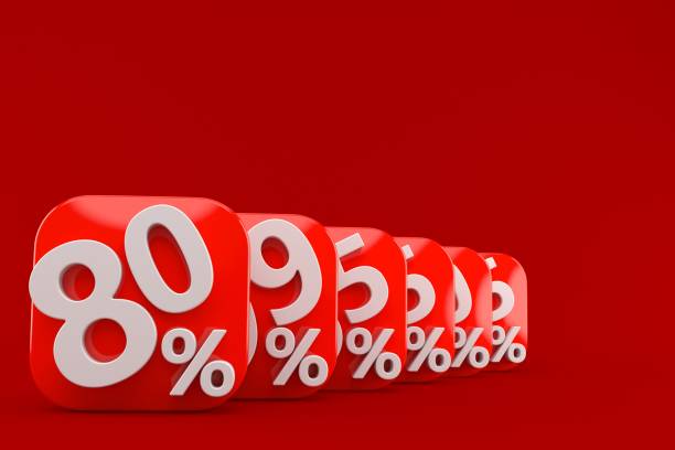 istock Numbers with percent symbols 1257070658