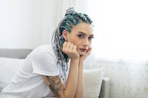 istock Young woman thinking and bored with depression problems 1257072407