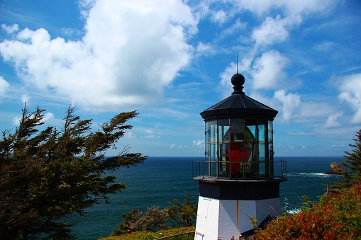 Lighthouse at Cape Meares State park on the Oregon coast