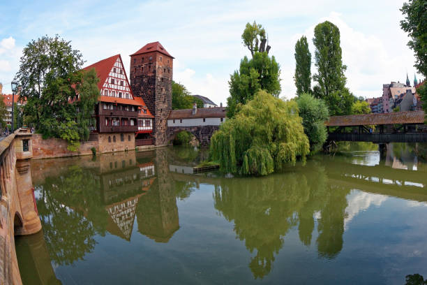 istock Henkersteg - old tower and half timbered house 1257078340