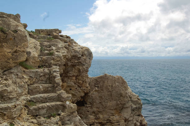 istock Crimea. Ancient steps leading to the watch tower. 1257080878