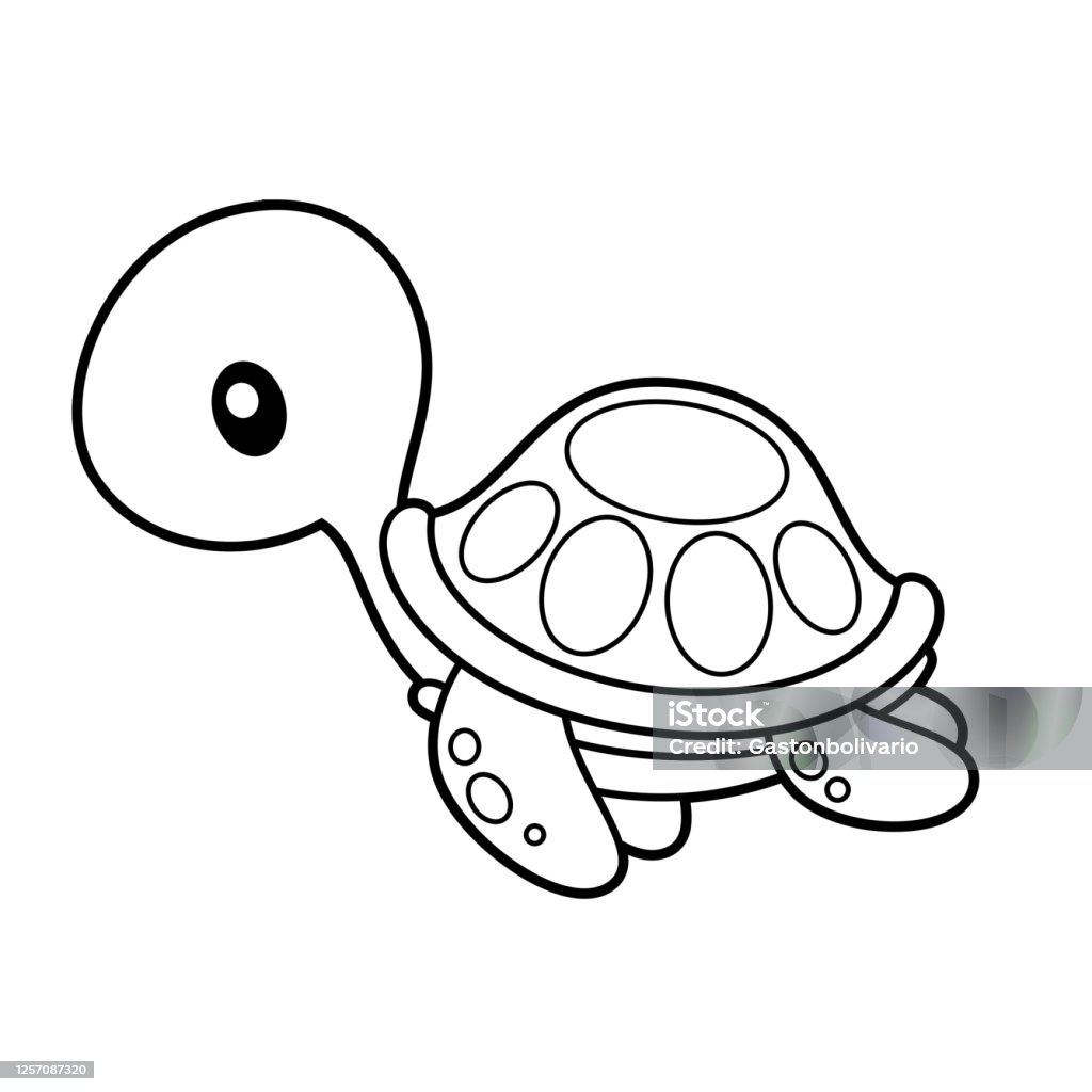 Trang Tô Màu Rùa Biển Minh Họa Vector Trên Trắng Hình minh họa Sẵn ...