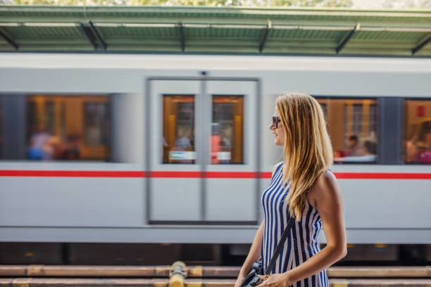 istock Lady waiting at the metro station 1257092594