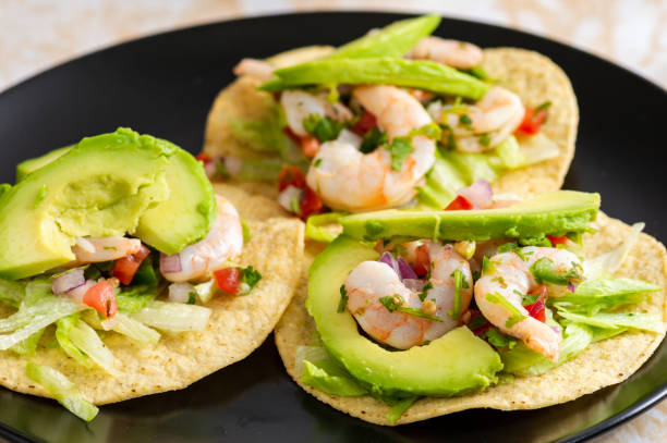 istock Fresh shrimp ceviche, marinated in lime with fresh vegetables 1257092795