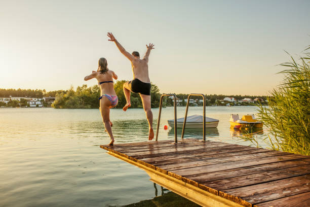 istock Carefree fun by the lake 1257093712