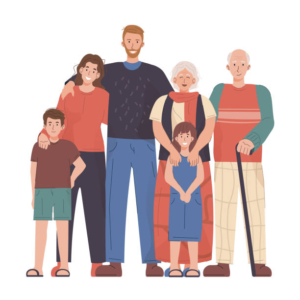 Familia Grande Vectores Libres de Derechos - iStock Familia Grande Vectores Libres de Derechos - iStock