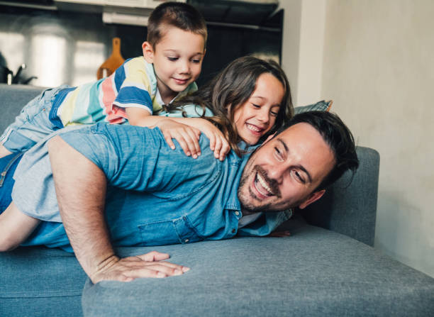 istock Family having fun at home. 1257105713