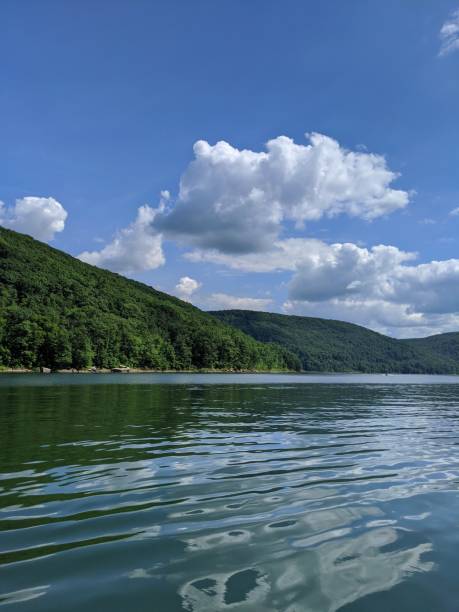 istock Pennsylvania Rolling Mountains from a Body of Water 1257116607