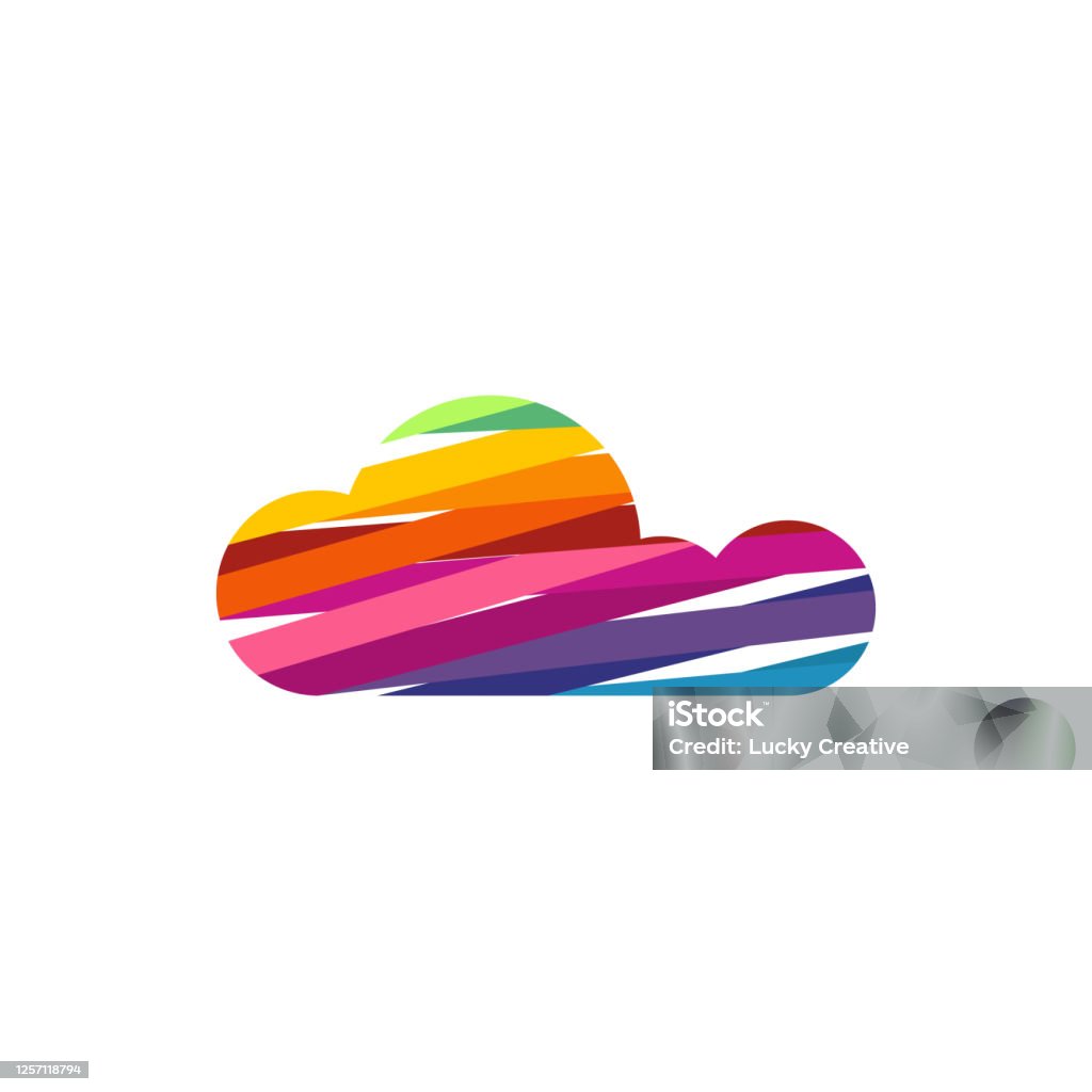 Abstract Colorful Cloud Logo Designs Concept Vector Stock Illustration abstract-colorful-cloud-logo-designs-concept-vector-stock-illustration