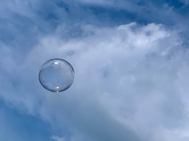 bubble in the air coming from a bubbleblower
