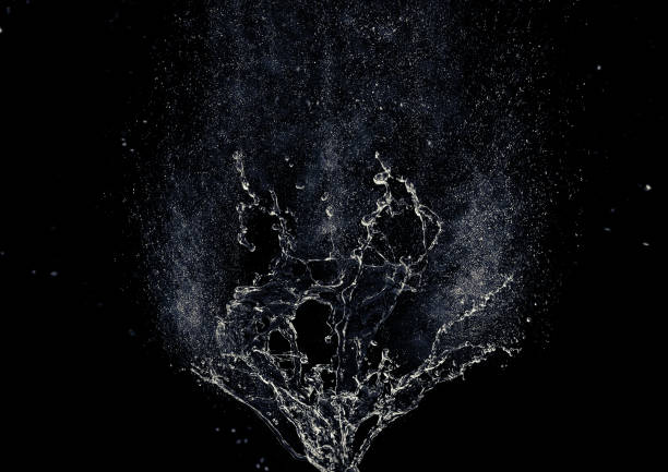 istock 3D illustration of splashes of water 1257122121