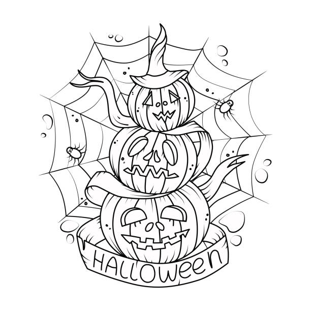 Ilustración de Ilustración Vectorial Con Calabazas Para Decoraciones De  Halloween Libro Para Colorear y más Vectores Libres de Derechos de Halloween  - iStock