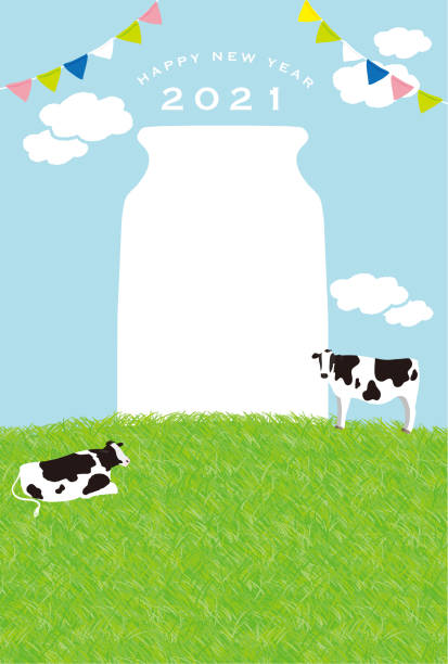 ilustrações de stock, clip art, desenhos animados e ícones de new year's card frame - carne de vaca ilustrações