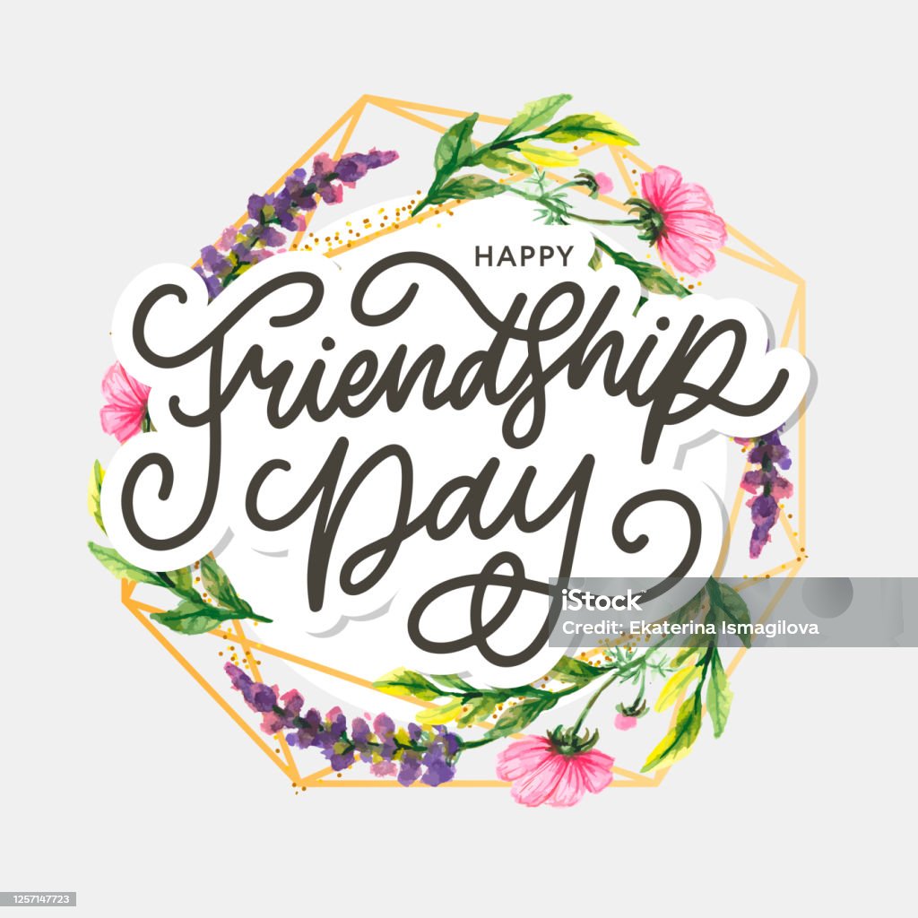 Friendship Day Vector Illustration With Text And Elements For ...