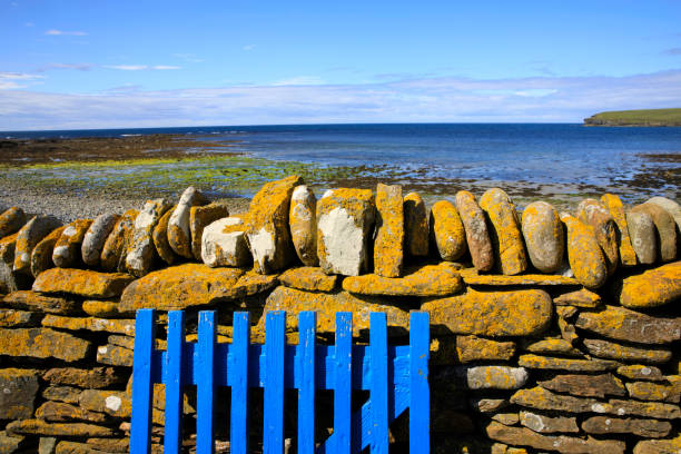 Birsay Bay - Orkney (Scotland), UK - August 07, 2018: Birsay Bay, Orkney, Scotland, Highlands, United Kingdom