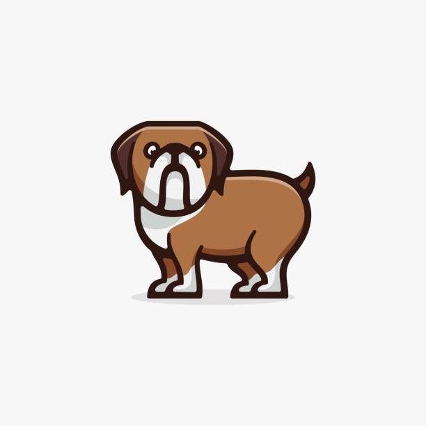 ilustrações de stock, clip art, desenhos animados e ícones de vector illustration dog simple mascot style. - dog set humor happiness