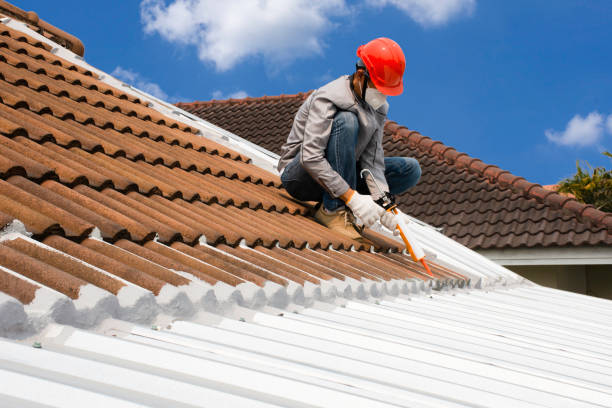 Construction concept Technician man hand using glue gun with silicone adhesive or manual caulking gun with polyurethane to seal the leak on the roof. Installing and building construction concept. waterproof stock pictures, royalty-free photos & images