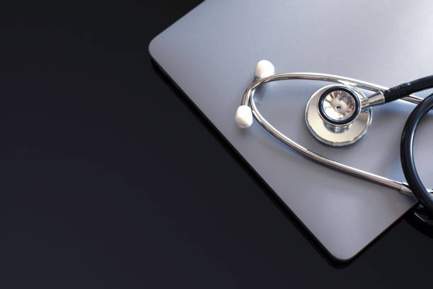 Mockup Medical Stethoscope And Laptop Computer Stock Photo - Download Image  Now - Stethoscope, Healthcare And Medicine, Doctor - iStock