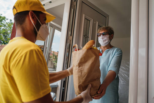 istock Food delivery during a pandemic 1257153716