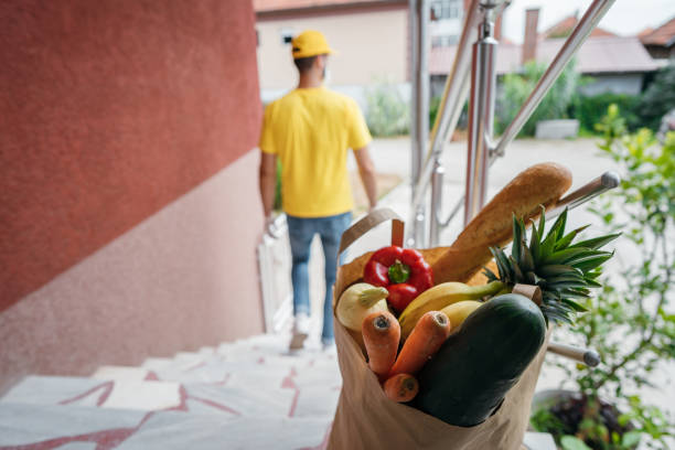 istock Food delivery during a pandemic 1257153809