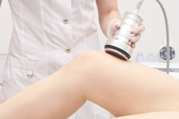 istock Cosmetic procedures. Modern equipment. Ultrasonic cavitation 1257159805