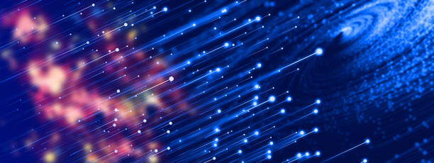 istock Glowing points and lines make up a background with a sense of speed and technology. 1257162352