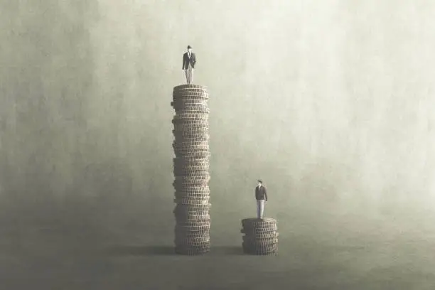 salary comparison, inequality concept