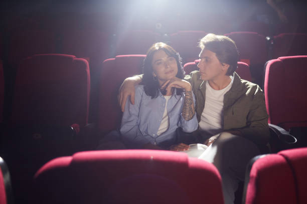 istock Romantic Couple in Cinema 1257175433