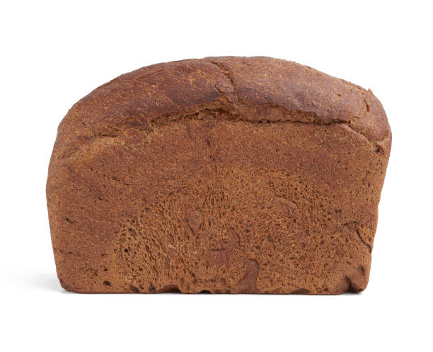istock baked rectangular rye flour bread isolated on white background, healthy product 1257177033