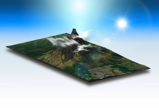 istock 3D isometric landscape of a mountainous terrain 1257180455