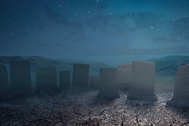 istock Tombstones on the graveyard on the spooky hills 1257182366