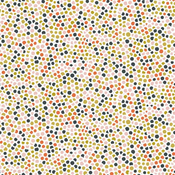 Vector illustration of dotted mosaic seamless vector pattern texture