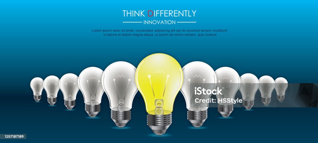 Think Different Move Diff Think Differently Being Different Move For Success In Life Light Bulb ...
