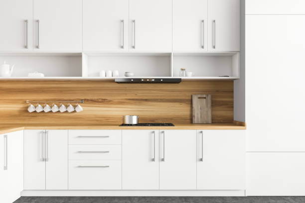 istock White countertops in gray kitchen interior 1257187573
