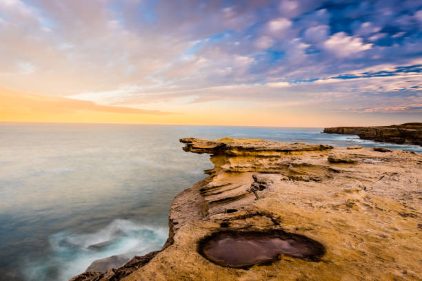 istock Sunset sky and sea at Cape Solander 1257188763