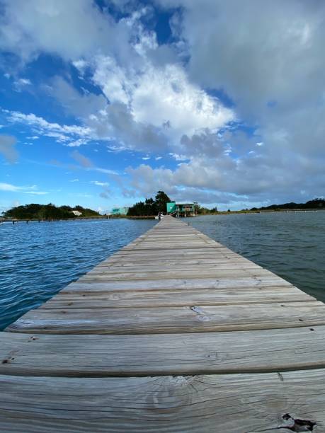 istock Long Pier to a cabin 1257190755