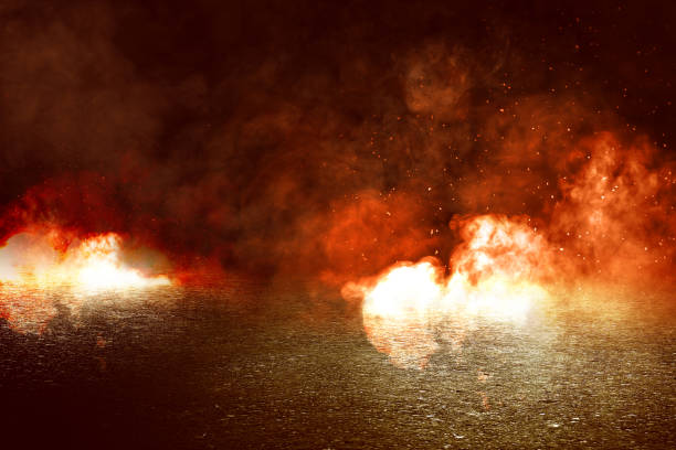 istock Explosion with sparks and hot smoke 1257191846