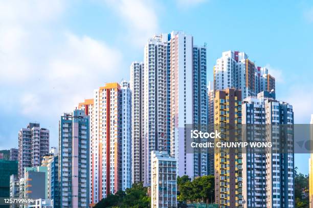 Hong Kong Apartment Blocks Kong Apartment Blocks Stock Photo - Download Image Now - Construction Industry, Street, Aberdeen - Hong Kong