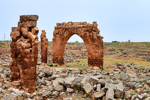 Ruins of the University at Harran. It was one of the main Ayyubid buildings of the city, built in the classical revival style.