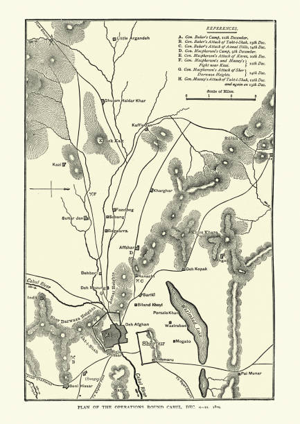 istock Plan of the Siege of Kabul, 1879, Second Anglo-Afghan War 1257205739