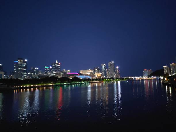 istock the night view of a river in Busan 1257209759
