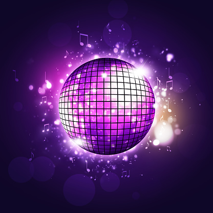 classic synthpop retro disco ball music background for active 80s party