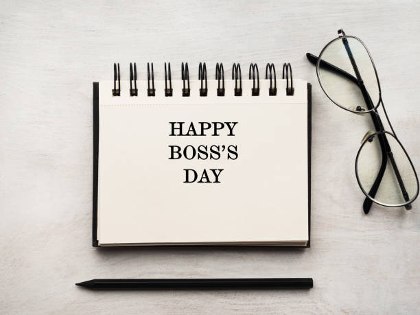 istock Boss's day. Greeting card. Close-up, view from above 1257212989